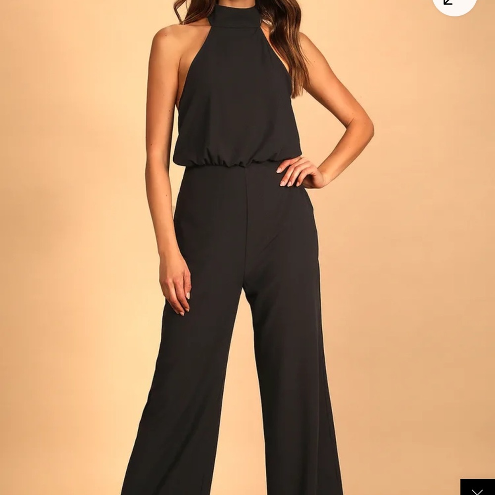 Elegant Black Halter romper